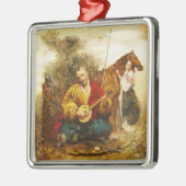 Kozak Cossack Mamai kerstversier Metalen Ornament (Links)