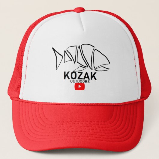 Kozak Outdors - "De oorspronkelijke" logo ballcap Trucker Pet (Voorkant)