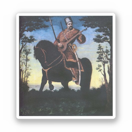 Kozakkenbandurist, 1890 sticker (Voorkant)