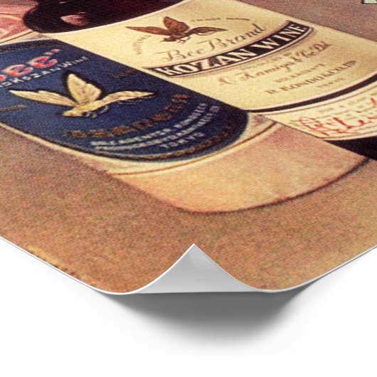 KOZAN WINE GIRL  Japanse reclame Poster (Hoek)