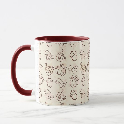 Kozend Oogst Doodlepatroon Mok (Links)