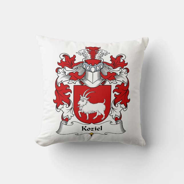 Koziel Family Crest Kussen (Voorkant)