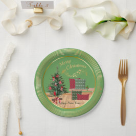 Kozige Bank Prettig Kerst Papier Bord