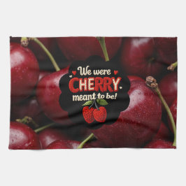 Kozige gebreide-achtige typografie en adorable ker theedoek