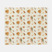 Kozige herfst fleece deken (Voorkant (Horizontaal))