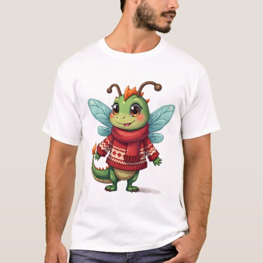 Kozige Kerst Libelle T-shirt (Voorkant)