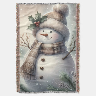 Kozige Sneeuwman Kerstmis Deken