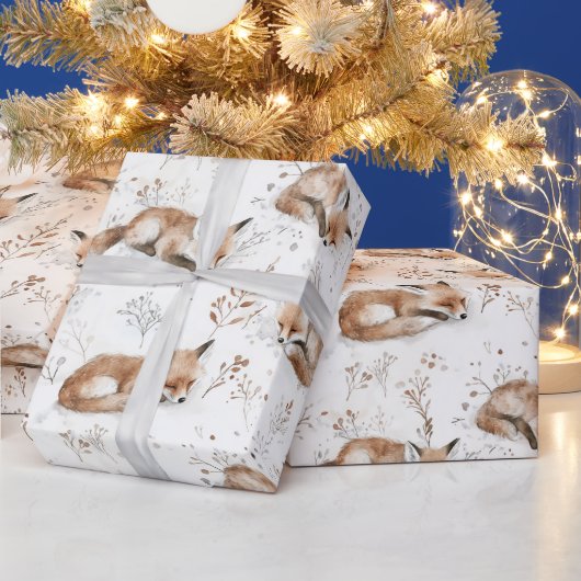 Kozige Vossen Kerstmis Cadeaupapier (Feestdagen)