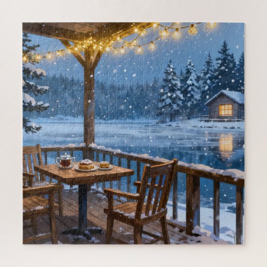 Kozige Wintermeer Legpuzzel (Verticaal)