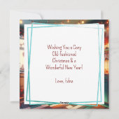 Kozijn Cottage Kitsch Retro Kerstmis Feestdagenkaart (Achterkant)