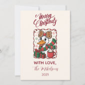 Kozijnige Kerstmis van de Eend Feestdagenkaart (Voorkant)