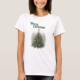 Kozijnlijke dennenboom kerstboom  t-shirt