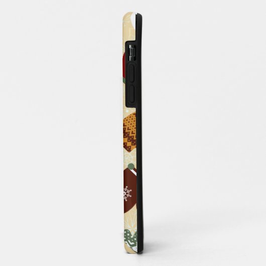 Kozy Kerstfeestdag winter Mittens iPhone Case (Achterkant/links)