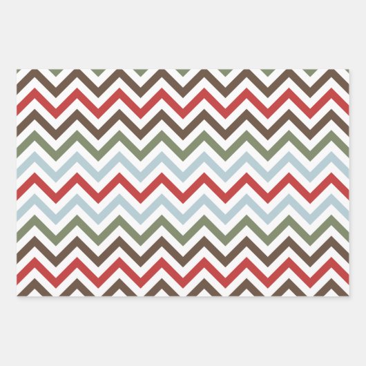 Kozy kerstrood en groene feestdag inpakpapier vel (Voorkant 3)