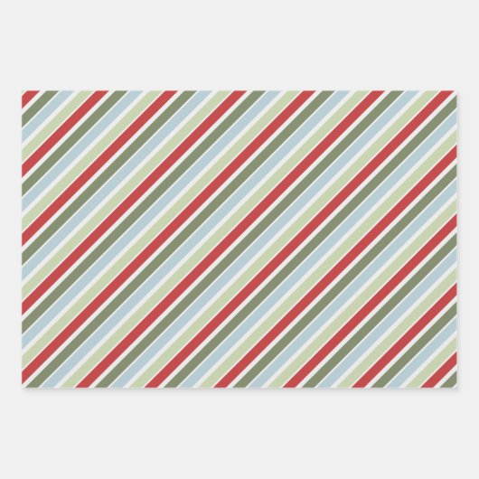 Kozy kerstrood en groene feestdag inpakpapier vel (Voorkant)