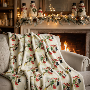 Kozy Snowman Kerstfeest Fleece Deken