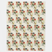 Kozy  Snowman Kerstfeest Fleece Deken (Voorkant)