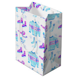 Kozy Winter versnelling Ice Skating Holiday Medium Cadeauzakje