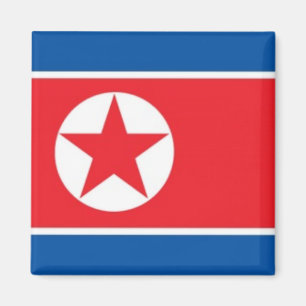 KP001 Noord-Koreaanse VLAG Noord-Korea, Fridge Magneet