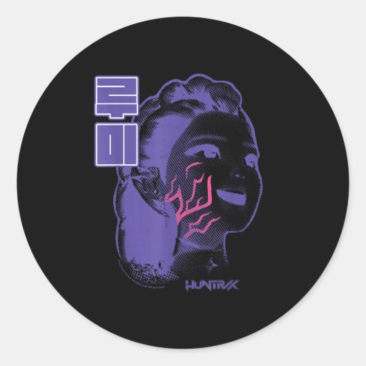 Kp Demon Hunters Halloween Huntrix Rumi Demon Mark Ronde Sticker (Voorkant)