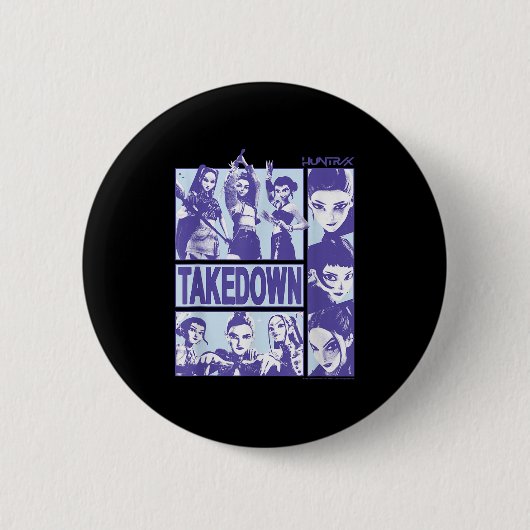 Kp Demon Hunters Halloween Huntrix Takedown Panel Ronde Button 5,7 Cm (Voorkant)