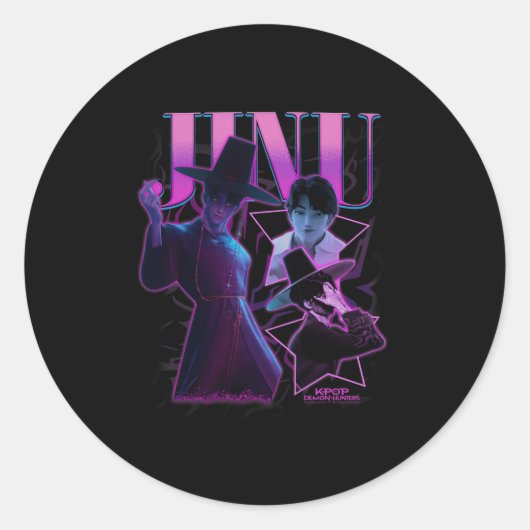 Kp Demon Hunters Halloween Jinu Showcase Y2k Style Ronde Sticker (Voorkant)