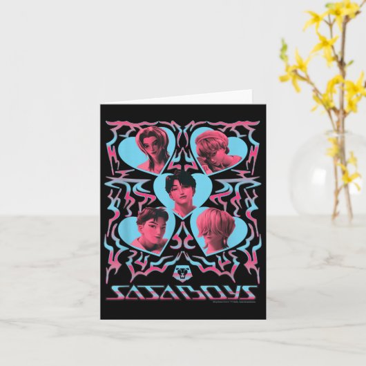 Kp Demon Hunters Halloween Saja Boys Heart Shapes  Kaart (Gele Bloem)