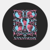 Kp Demon Hunters Halloween Saja Boys Heart Shapes  Ronde Sticker (Voorkant)