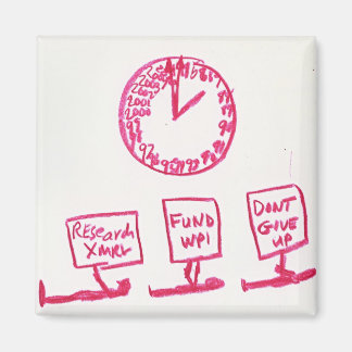 KP-klok vierkante magneet