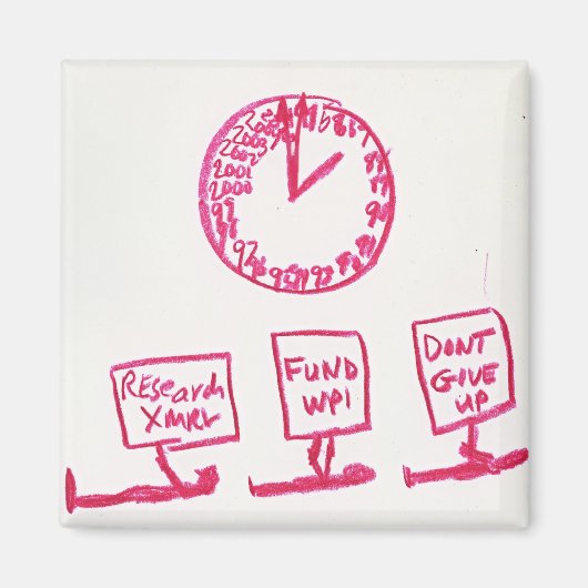 KP-klok vierkante magneet (Voorkant)