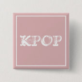 KPOP 3 CM ROUND BADGE VIERKANTE BUTTON 5,1 CM (Voorkant)