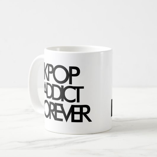 Kpop Addict Forever | Muziek-ventilatorGift Koffiemok (Voorkant links)