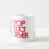 Kpop Addict Forever | Muziek ventilatorrood Koffiemok (Voorkant links)