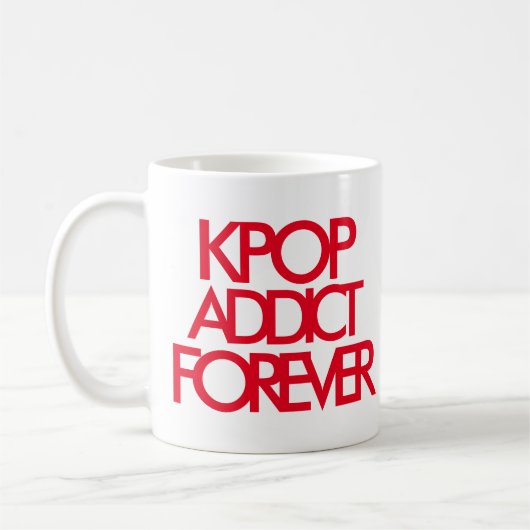 Kpop Addict Forever | Muziek ventilatorrood Koffiemok (Links)