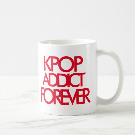 Kpop Addict Forever | Muziek ventilatorrood Koffiemok (Rechts)