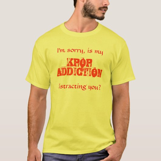 Kpop Addiction (mannelijk) T-shirt (Voorkant)