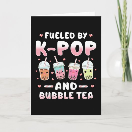 Kpop Bubble Tea Kaart (Voorkant)
