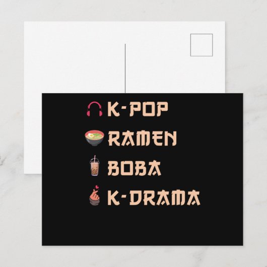 KPOP Cadeau Briefkaart (Voorkant / Achterkant)