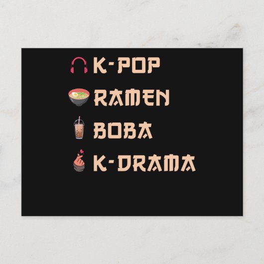 KPOP Cadeau Briefkaart (Voorkant)