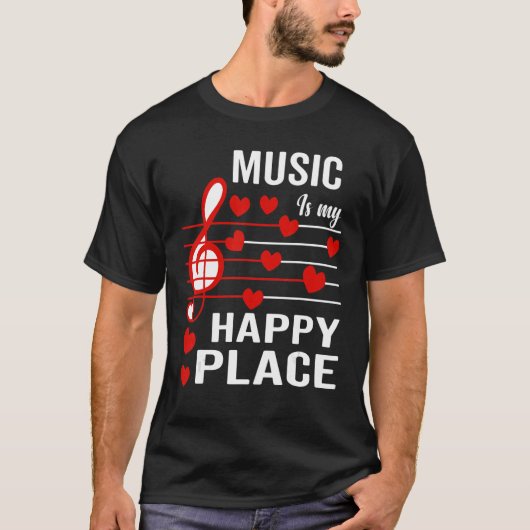 Kpop Concert voor hartnotities Muziek is mijn Happ T-shirt (Voorkant)