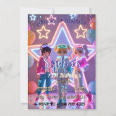 KPOP DEMON CUTE INVITATION KAART (Voorkant)