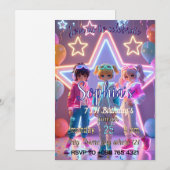 KPOP DEMON CUTE INVITATION KAART (Voorkant / Achterkant)