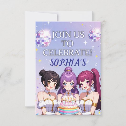 Kpop Demon Hunters Birthday Desale Invitation Kaart (Voorkant)