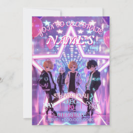 KPOP Demon Hunters Inspired Invitation Kaart