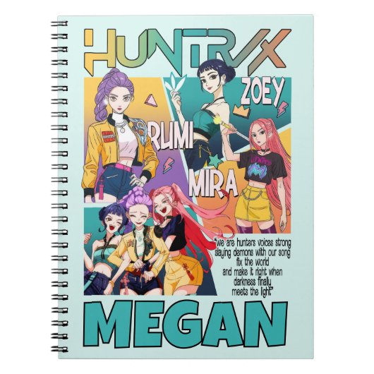KPop Demon Hunters Notebook, Kids Huntrix Notitieboek (Voorkant)