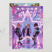 KPOP-demonenjagers geïnspireerde uitnodiging (Voorkant / Achterkant)