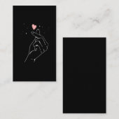 Kpop Drama Korean Finger Heart Saranghae Visitekaartje (Voorkant / Achterkant)