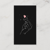 Kpop Drama Korean Finger Heart Saranghae Visitekaartje (Voorkant)