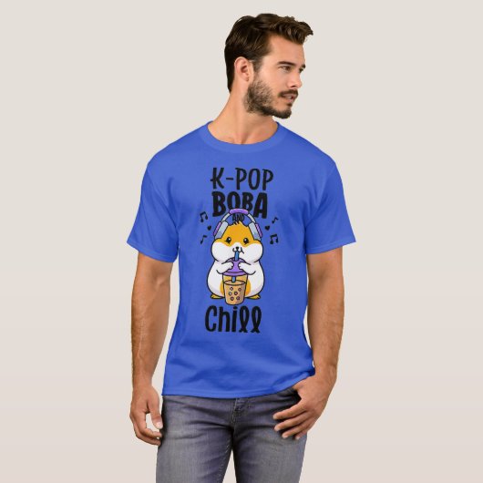KPop en Chill Boba en K-Pop Shirt Kawaii (Voorkant volledig)