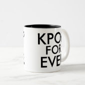 Kpop Forever | Muziek-ventilatorGift Tweekleurige Koffiemok (Voorkant rechts)